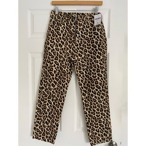 Cheetah skinny denim
